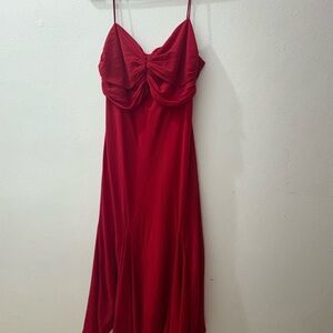 SL Fashions Strapless Red Dress